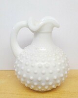 Avon milk glass bean jug, old de luxe cosmetic container, a decorative rarity for your display case