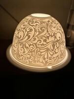 Biscuit with a wonderful pattern, lithophan porcelain candle holder - mathilde m.