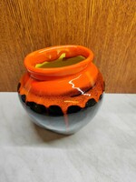 Iparművész ovális szájú kerámia váza