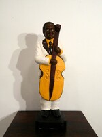 Large antique / art deco musician ceramic statue