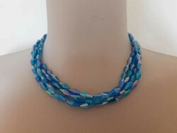 Retro four-row acrylic necklace