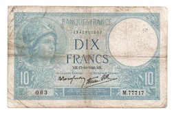 10 Francs 1940 France