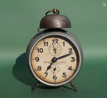 Antique Junghans alarm clock rarity Sándor Boros watchmaker and jeweler Szolnok Kintzler House
