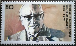 N1325 / Németország 1987 Wilhelm Kaisen politikus bélyeg postatiszta