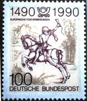 N1445 / Németország 1990 Az európai postai kommunikáció 500 éves bélyeg postatiszta