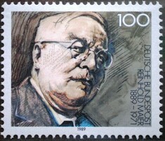 N1440 / Németország 1989 Rienhold Maier politikus bélyeg postatiszta