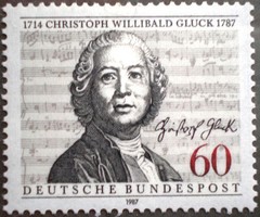 N1343 / Németország 1987 Christoph Willibald Gluck zeneszerző bélyeg postatiszta