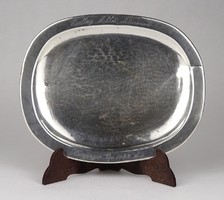 1Q945 1969 hammered silver tray 100g