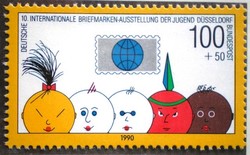 N1472 / 1990 Németország Ifjúsági Bélyegkiállítás blokk bélyege postatiszta