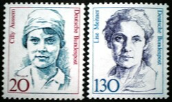 N1365-6 / Németország 1988 Híres Nők V. bélyegsor postatiszta