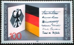 N1421 / Németország 1989 40 éves az NSZK bélyeg postatiszta