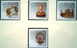 N1383-6 / Germany 1988 public welfare: gold and silversmiths stamp series postal clearance