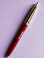 Vintage, burgundy red parker jotter made in uk ballpoint pen with gold clip and nib
