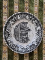 Antik fajansz tányér 14 cm