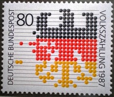 N1309 / Németország 1987 Népszámlálás bélyeg postatiszta
