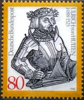 N1364 / Németország 1988 Ulrich von Hutten, humanista bélyeg postatiszta