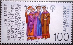 N1424 / Németország 1989 Kilian, Kolonat és Totnan apostol bélyeg postatiszta