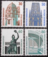 N1339-42 / Németország 1987 Városnézés : Látványosságok bélyegsor postatiszta