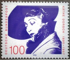 N1483 / Németország 1990 Käthe Dorsch színésznő bélyeg postatiszta