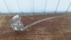 Glass measuring spoon with handle