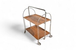 Vintage Chrome Party Cart Serving Cart 1960 Free Shipping