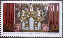 N1441 / Németország 1989 A hamburgi Arp-Schnitger Orgler főtemplom bélyeg postatiszta