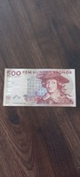 500 Swedish kroner, still redeemable, folded, folded banknote