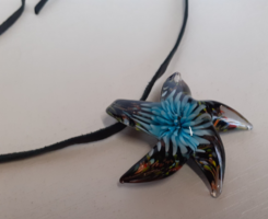 Murano glass starfish-shaped pendant with a nice color scheme