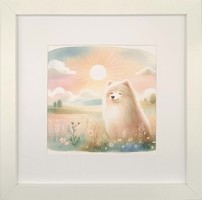 Flora and fido - silk wall picture