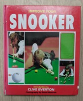 Clive everton - improve your snooker c. Book + original peter ebdon signature