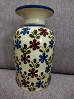 Antique vase, hand-painted, marked, earthenware
