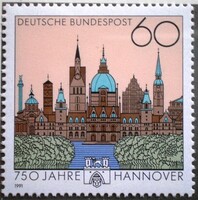 N1491 / 1991 Germany Hanover 750 year old stamp post office