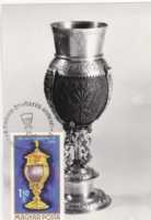Coconut goblet xvi. Century masterpieces of Hungarian goldsmiths - cm postcard from 1970