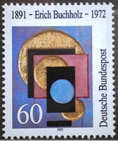 N1493 / 1991 Németország Erich Buchholz művész bélyeg postatiszta