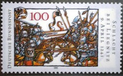 N1511 / 1991 Németország A liegnitzi csata 750. évfordulójas bélyeg postatiszta