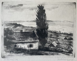 József Nechánszky: Badacsony landscape