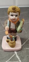 Painter boy ceramic figure