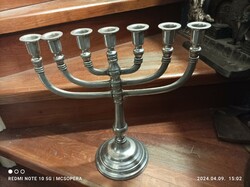 Menorah, silver-plated, size 25 x 26 cm beauty. Old