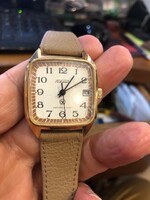 Rocket, wind-up men's Soviet watch, in working condition. Gold-plated.