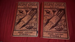 Antique cc. 1920 Gyula Verne: Captain Grant's children i-ii. According to novel pictures, source art institute