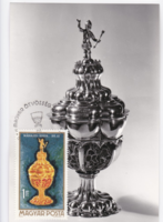 Nádasdy cup xvi. Century masterpieces of Hungarian goldsmiths - cm postcard from 1970