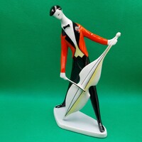 Turkish János Zsolnay cello figurine