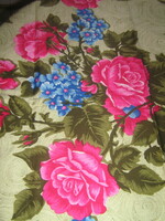 Beautiful vintage dark blue rose tablecloth