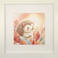 Autumn dream: the adventures of a hedgehog - silk wall picture