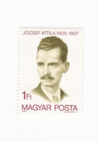 József Attila 1980. postatiszta bélyeg