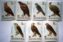 S3587-93 / 1983 Madarak - Védett Ragadozó Madarak bélyegsor postatiszta