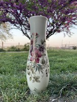 25.5 Cm Zsolnay orchid / lily pattern gilded vase