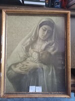 Mother with child - print image