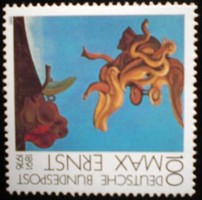 N1569 / 1991 Németország Max Ernst festő bélyeg postatiszta