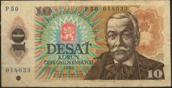 D - 159 -  Külföldi bankjegyek:  Csehszlovákia 1980   10 korona